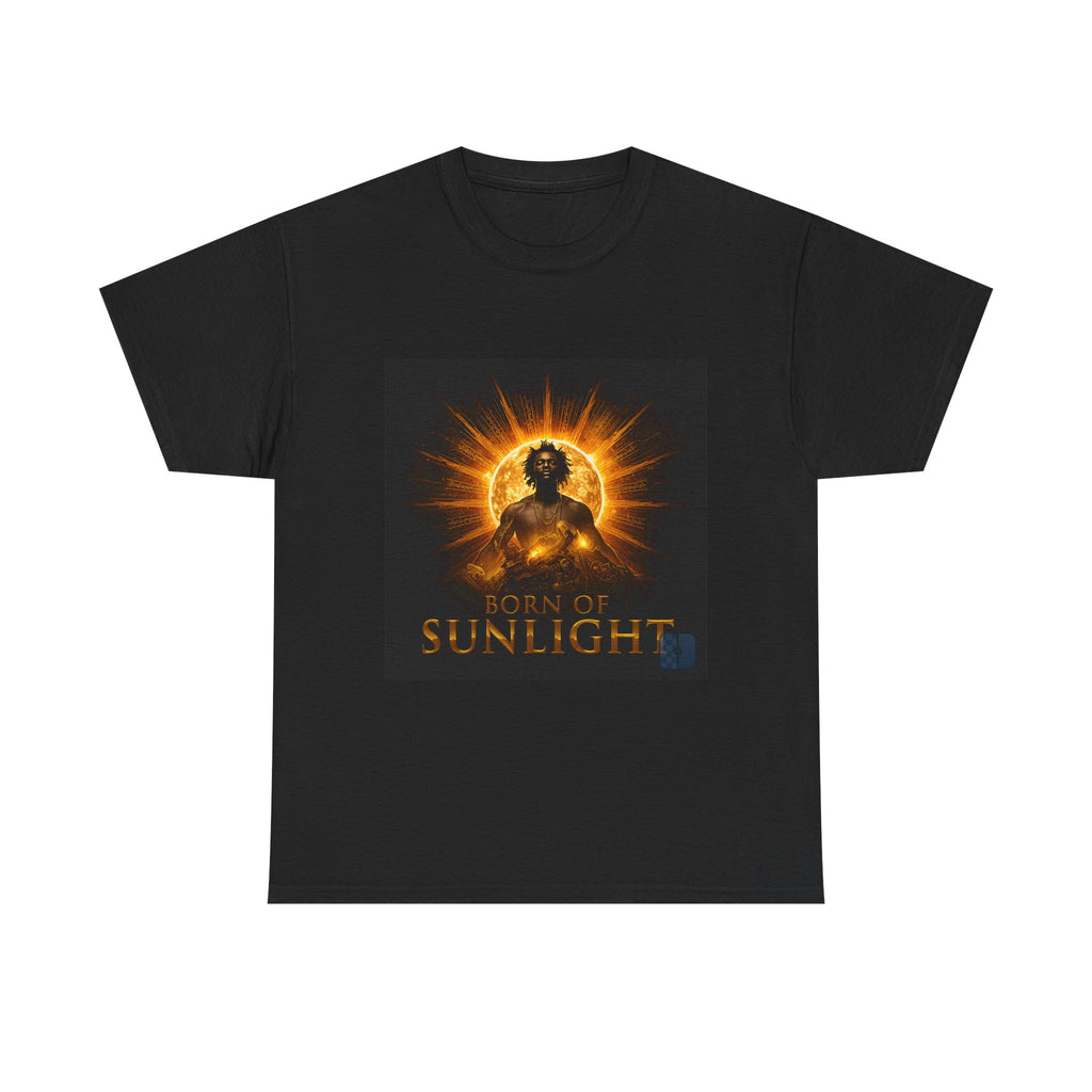 Sunlight Graphic Tee — "Born of Sunlight" Spiritual Sunburst T-Shirt