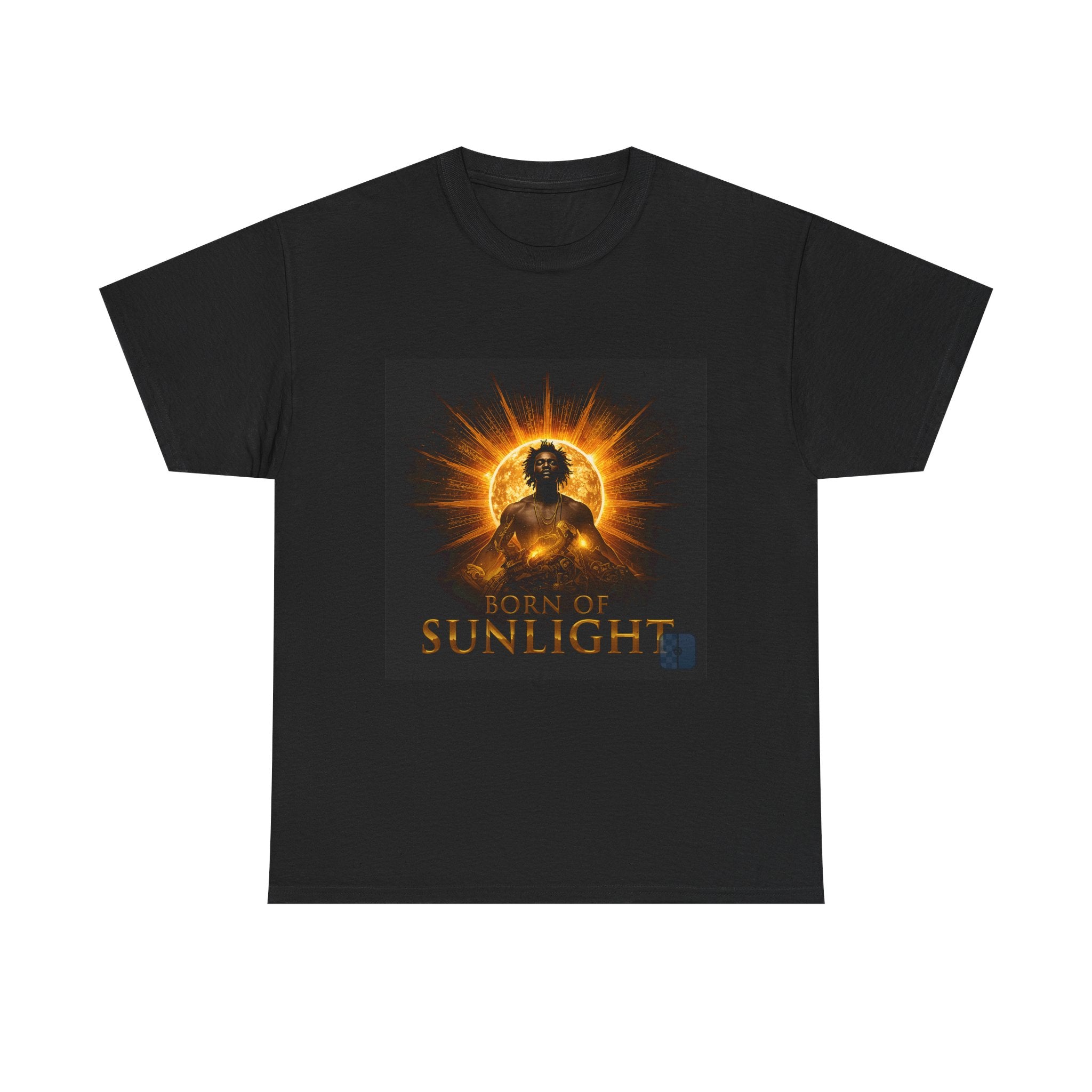 Sunlight Graphic Tee — "Born of Sunlight" Spiritual Sunburst T-Shirt