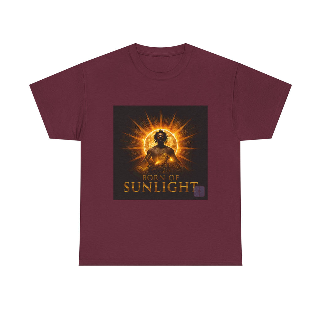 Sunlight Graphic Tee — "Born of Sunlight" Spiritual Sunburst T-Shirt