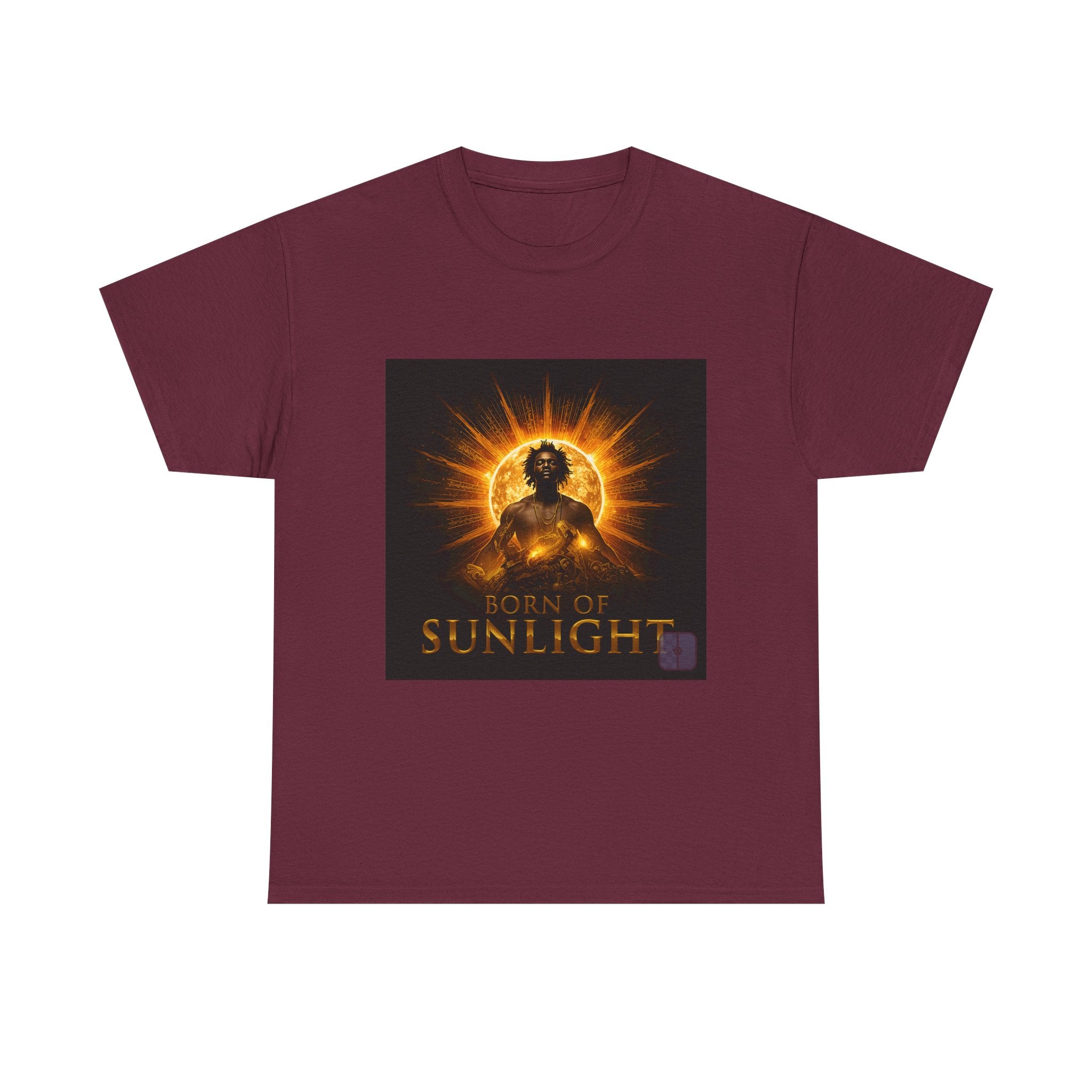 Sunlight Graphic Tee — "Born of Sunlight" Spiritual Sunburst T-Shirt