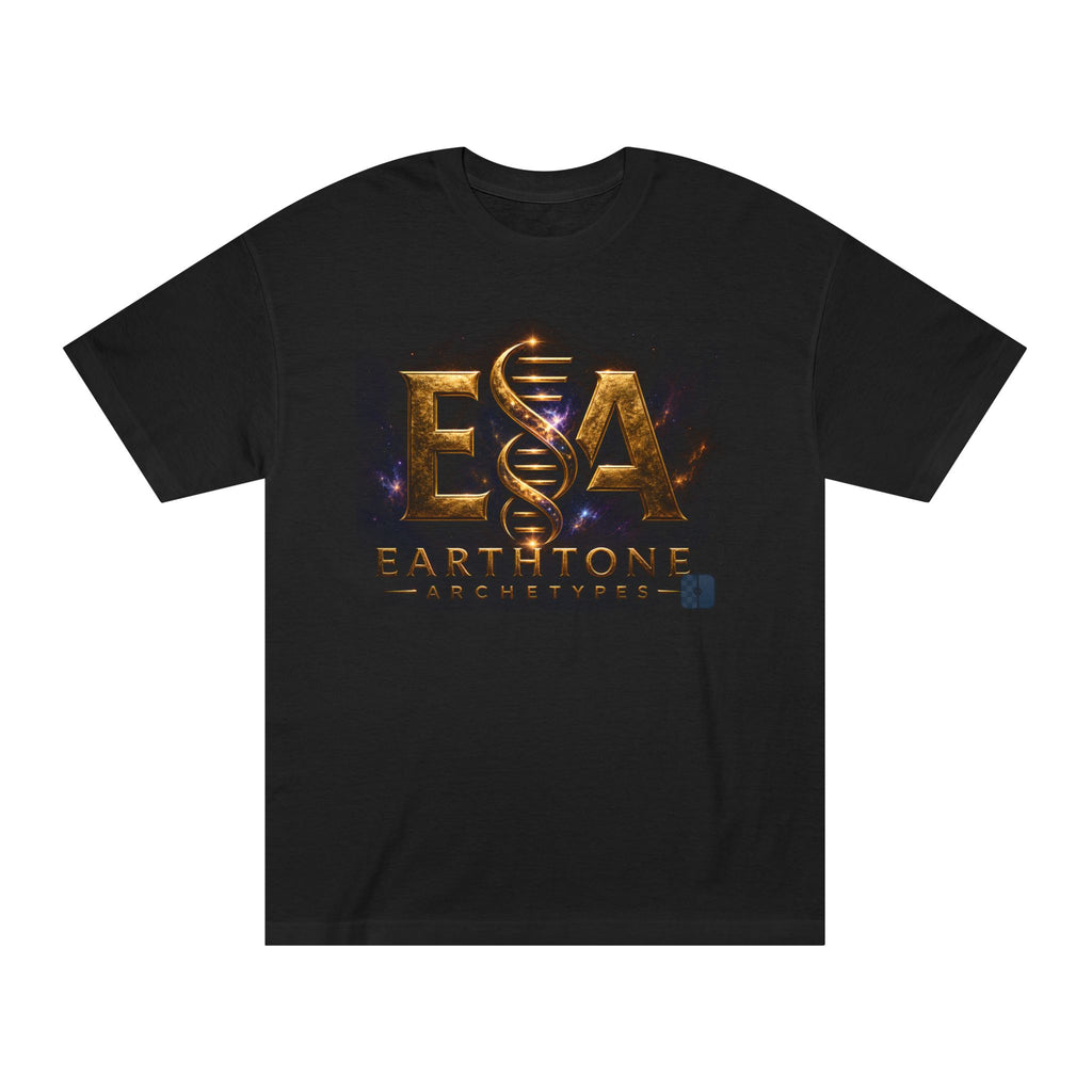 EarthTone Architects Logo Tee — Gold DNA Emblem T-Shirt