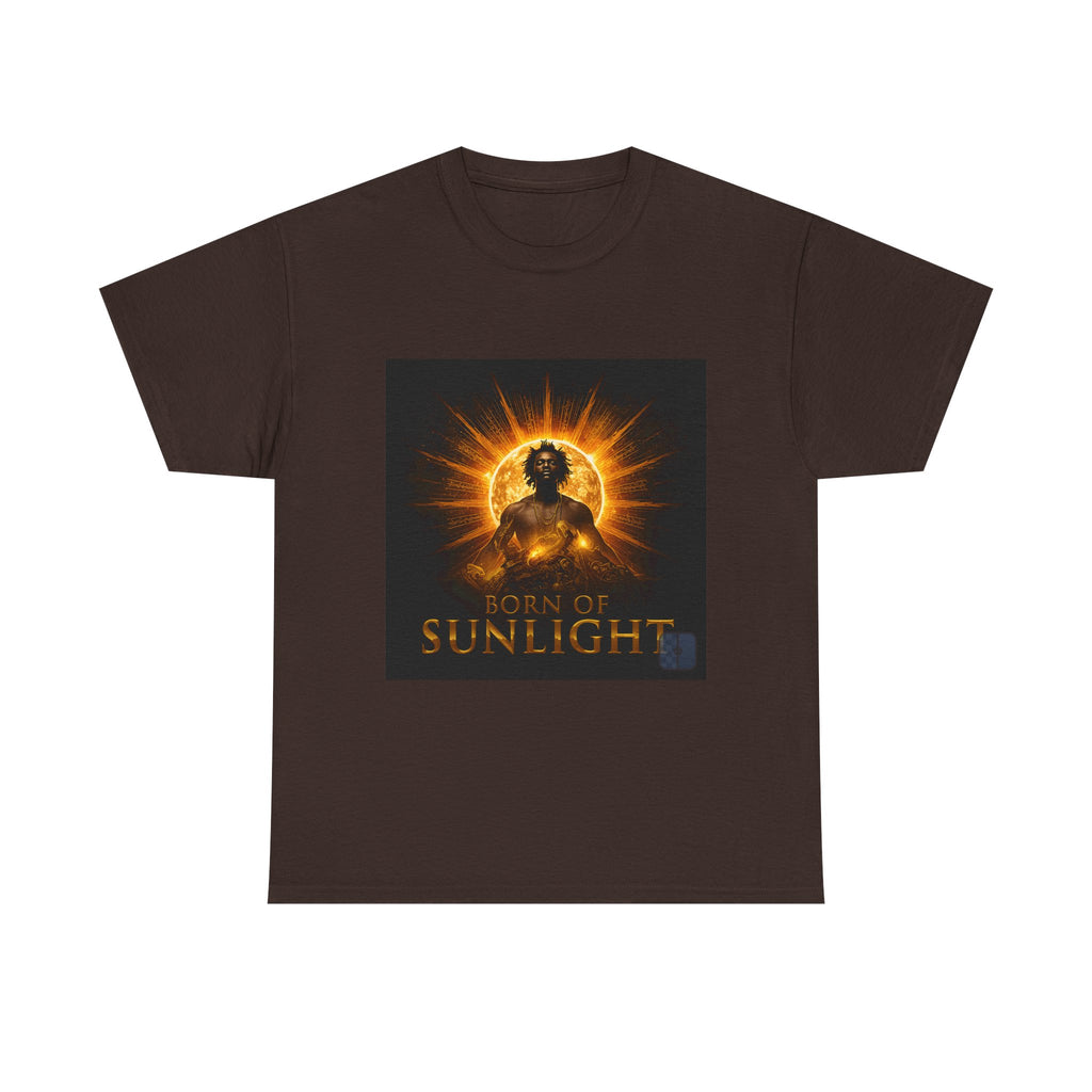 Sunlight Graphic Tee — "Born of Sunlight" Spiritual Sunburst T-Shirt
